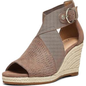 imageNYDJ Womens Charisma Espadrille Wedge SandalSuede Brown