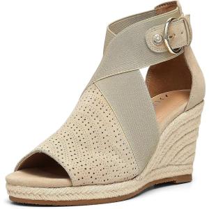 imageNYDJ Womens Charisma Espadrille Wedge SandalSuede Sand