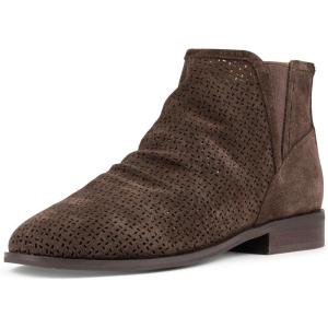 imageNYDJ Womens Concetta Perforated Suede Ankle BootCoffee
