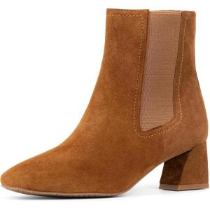 imageNYDJ Womens Scooter Suede Chelsea BootCognac