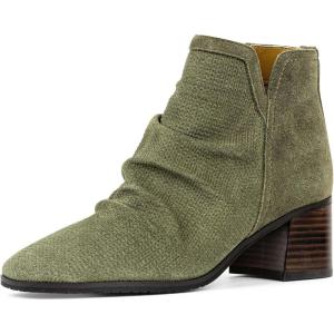 imageNYDJ Womens Dernnes Embossed Suede Ankle BootAvocado