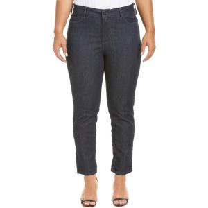 imageNYDJ Womens Plus Size Alina Skinny Convertible Ankle JeansDark Enzyme Ii