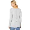 imageNYDJ Womens Button Back Boat Neck SweaterHeather Grey