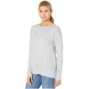 imageNYDJ Womens Button Back Boat Neck SweaterHeather Grey