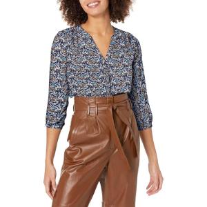 imageNYDJ Womens 34 Sleeve Pintuck Top