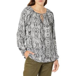 imageNYDJ Womens Peasant BlouseGrey Victorian Python