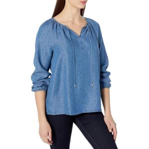 imageNYDJ Womens Peasant BlouseSpeckled Dot