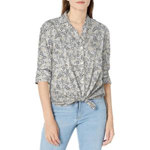imageNYDJ womens Classic Lawn ShirtPacific Ditsy Pale Oak