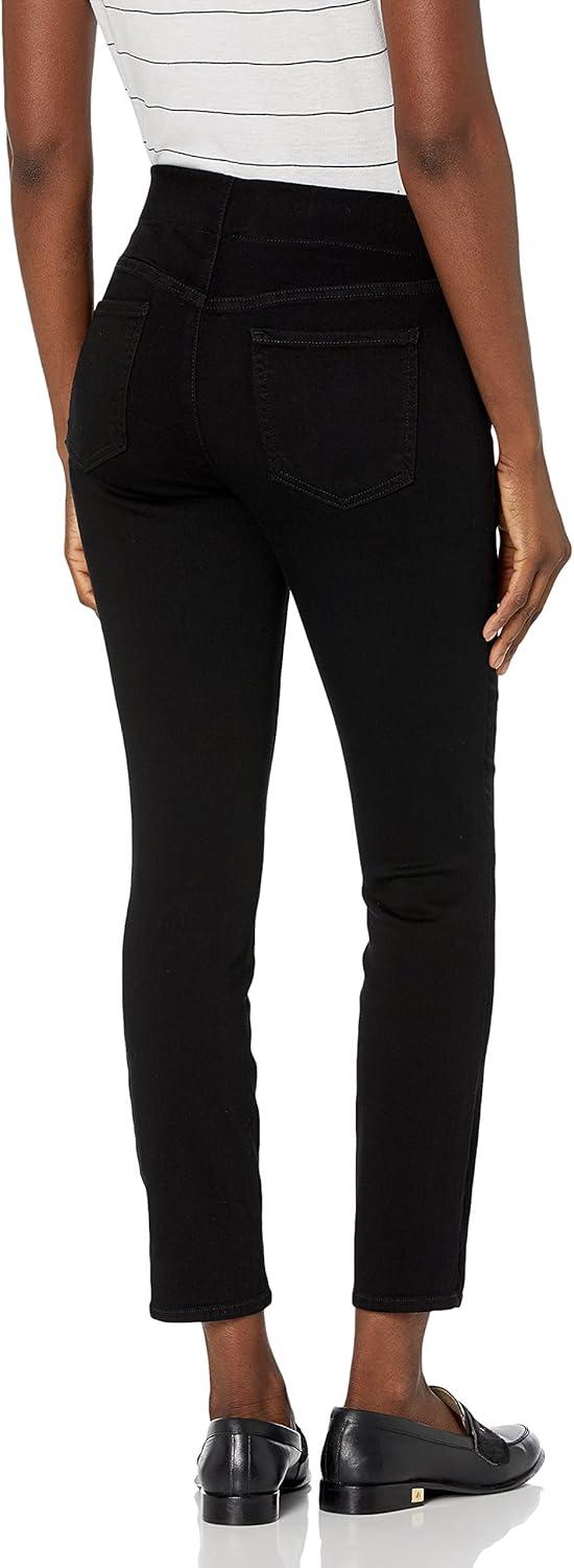 imageNYDJ Womens Pull on Skinny Ankle in Sure Stretch DenimBlack