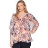 imageNYDJ Womens Plus Size Chiffon Caftan PopoverStargazer Desert Flower