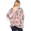imageNYDJ Womens Plus Size Chiffon Caftan PopoverStargazer Desert Flower