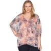 imageNYDJ Womens Plus Size Chiffon Caftan PopoverStargazer Desert Flower