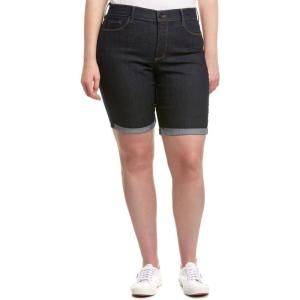 imageNYDJ Womens Plus Size Briella Jean Shorts with Roll Cuffs  Slimming ampamp Flattering FitDark Enzyme Ii
