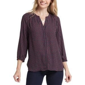 imageNYDJ Womens Pintuck BlouseStarlet Geo