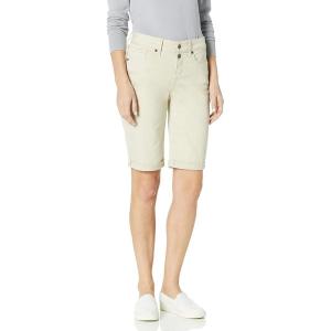 imageNYDJ Womens Briella Roll Cuff Jean Long Slimming Denim ShortsFeather