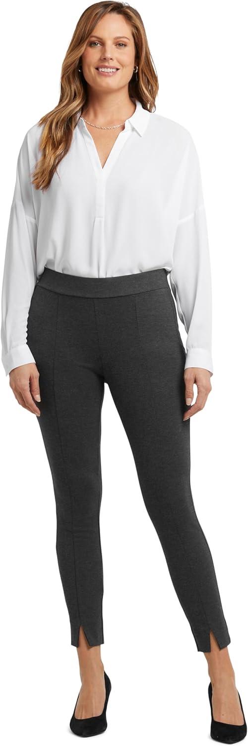 imageNYDJ Womens Basic Ponte Legging with Front SlitCharcoal Heathered