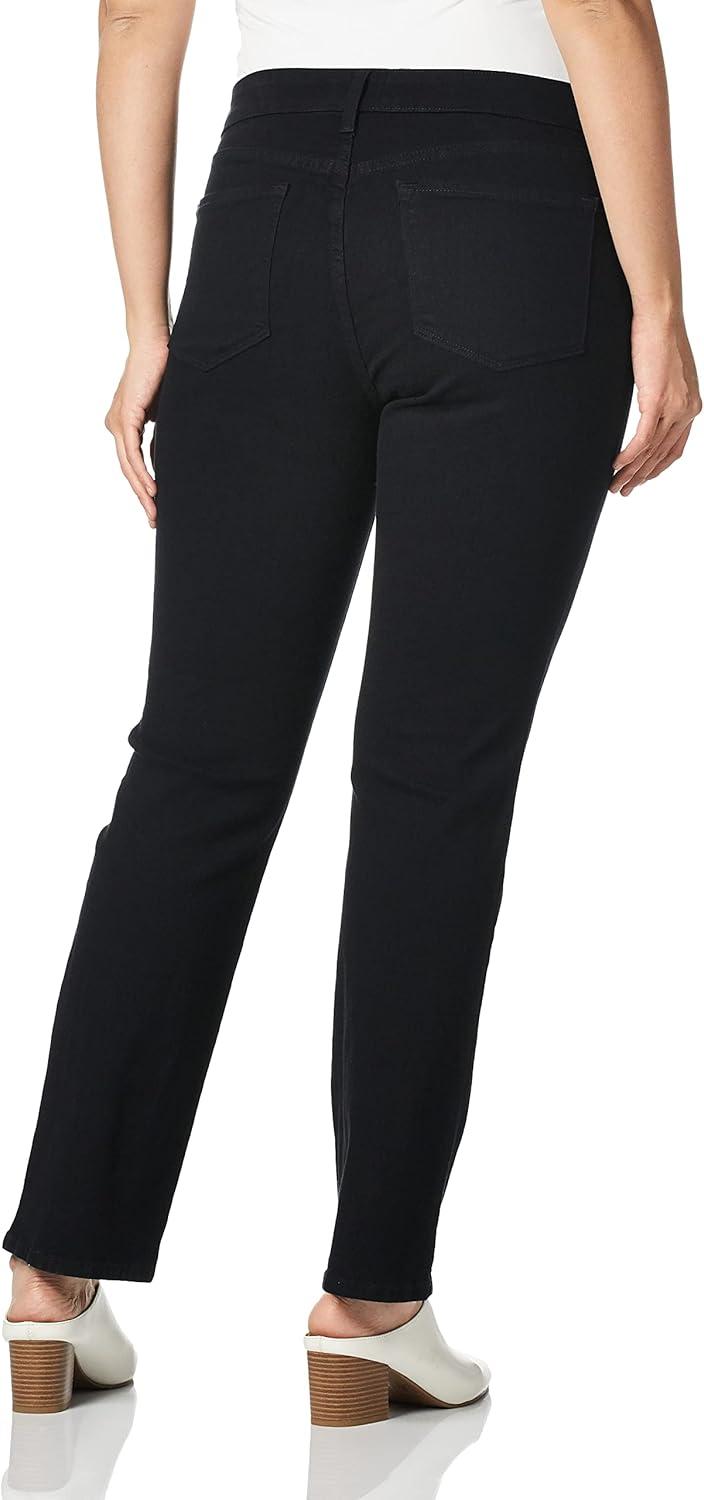imageNYDJ Womens Marilyn Straight Denim Jeans  Classic Fit Comfortable and Stylish Womens Straight Jeans for Every OccasionBlack P431b