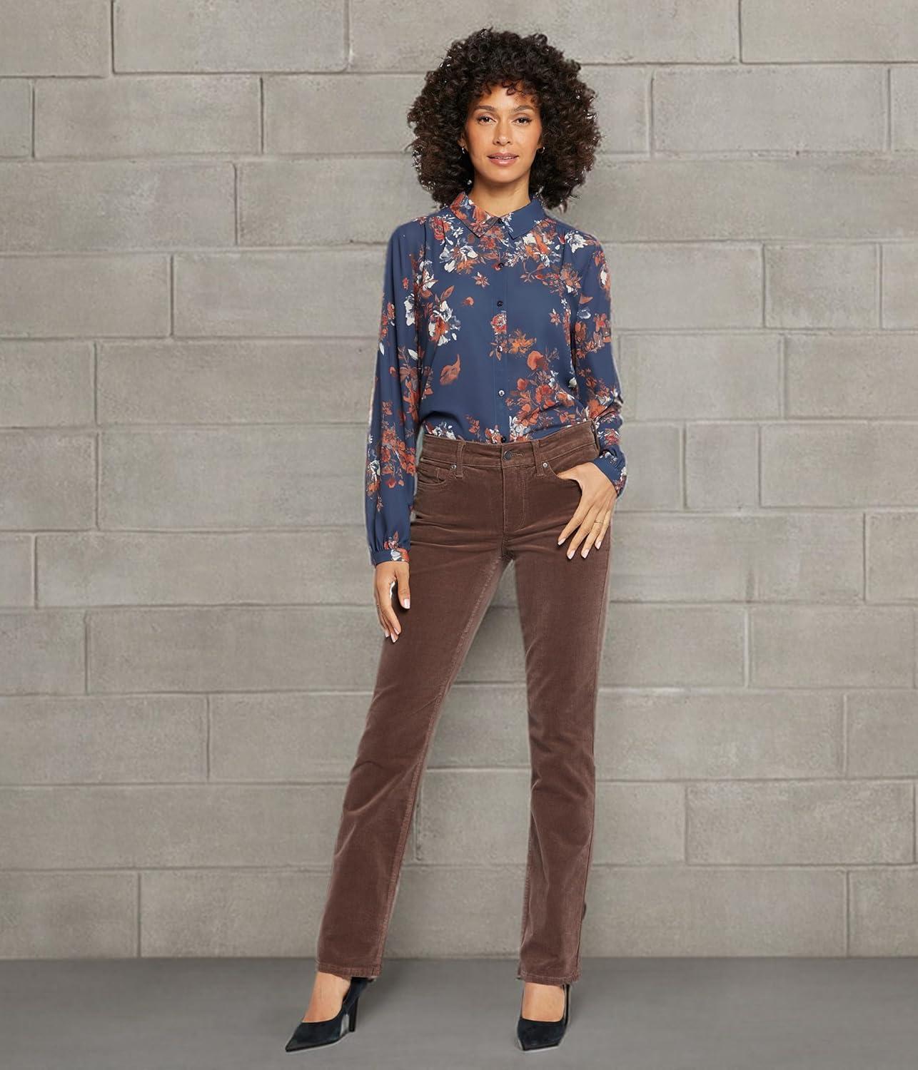 imageNYDJ Womens Marilyn Straight Denim Jeans  Classic Fit Comfortable and Stylish Womens Straight Jeans for Every OccasionMink