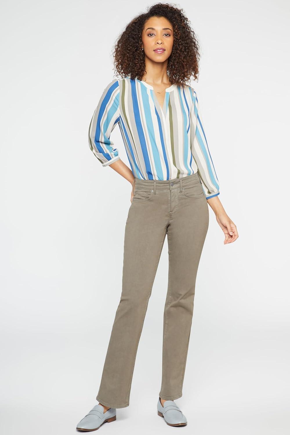 imageNYDJ Womens Marilyn Straight Denim Jeans  Classic Fit Comfortable and Stylish Womens Straight Jeans for Every OccasionRipe Olive