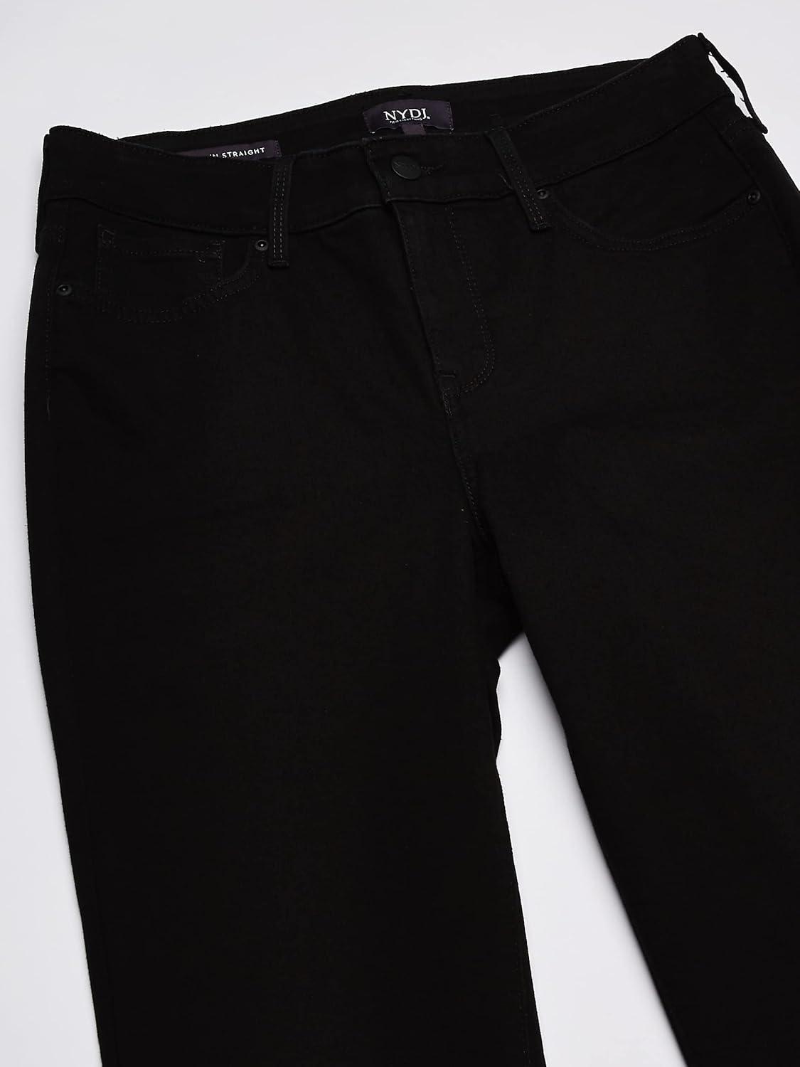 imageNYDJ Womens Marilyn Straight Denim JeansBlack Bdm