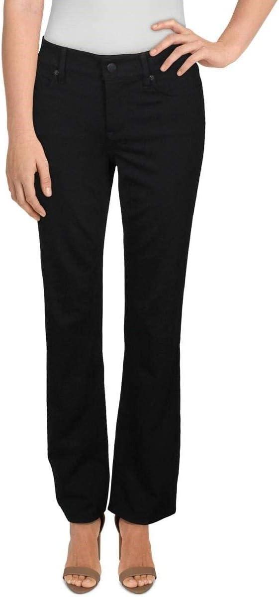 imageNYDJ Womens Marilyn Straight Leg Pants in Ponte KnitBlack