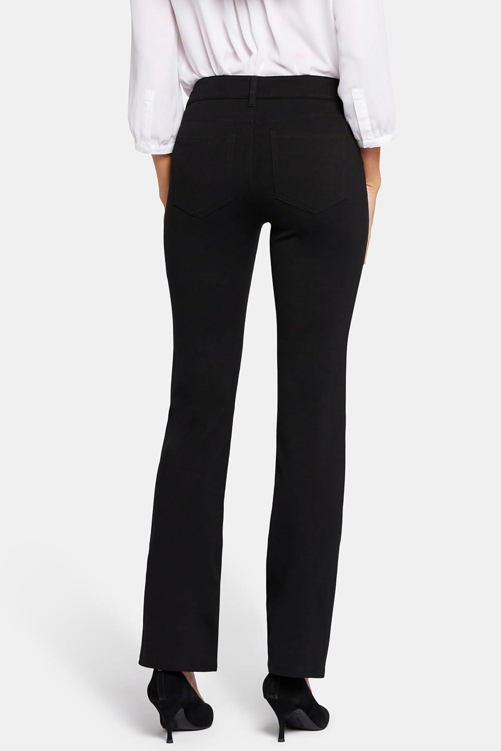 imageNYDJ Womens Marilyn Straight Leg Pants in Ponte KnitCharcoalHeathered