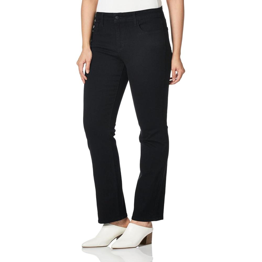 imageNYDJ Womens Marilyn Straight Denim Jeans  Classic Fit Comfortable and Stylish Womens Straight Jeans for Every OccasionBlack P431b