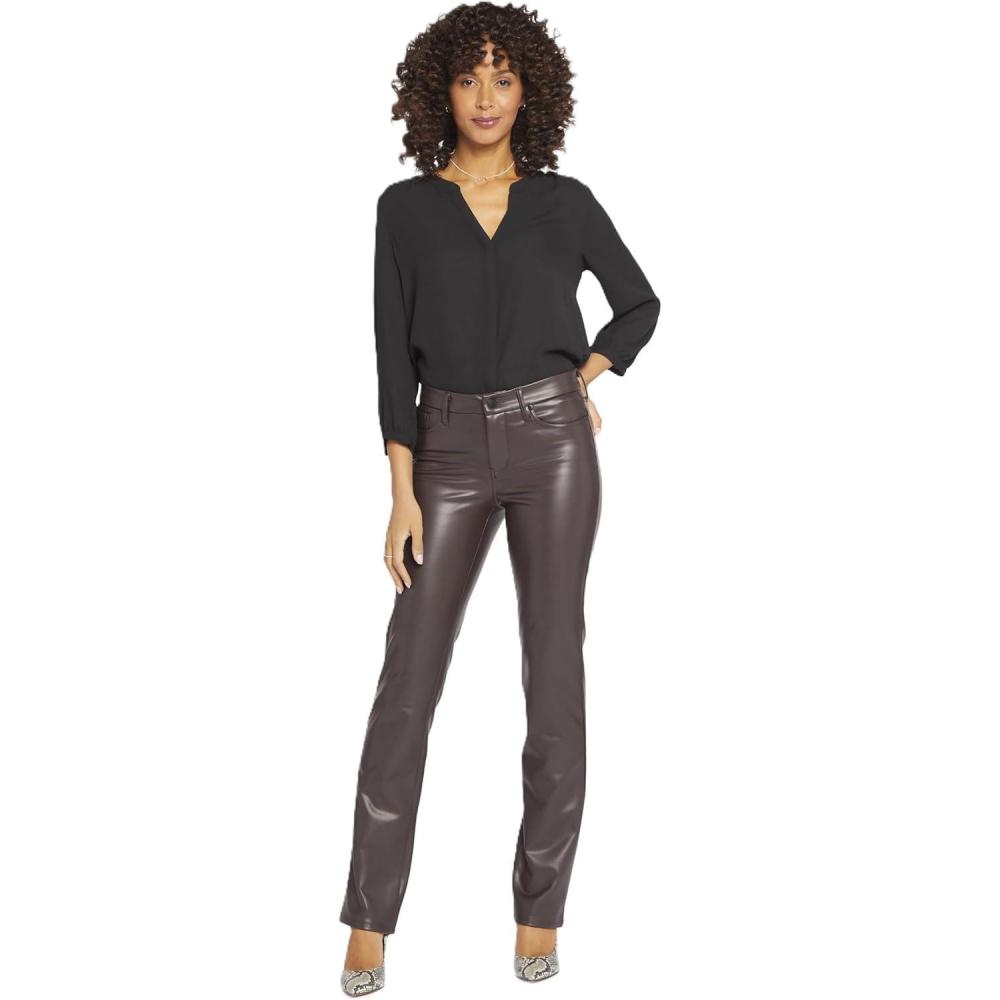 imageNYDJ Womens Marilyn Straight Denim Jeans  Classic Fit Comfortable and Stylish Womens Straight Jeans for Every OccasionCordovan