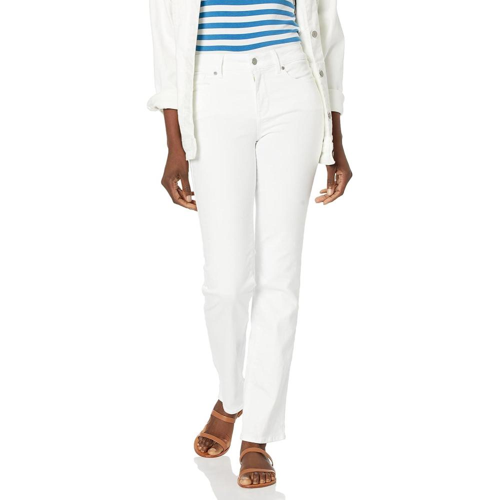 imageNYDJ Womens Marilyn Straight Denim Jeans  Classic Fit Comfortable and Stylish Womens Straight Jeans for Every OccasionWhite