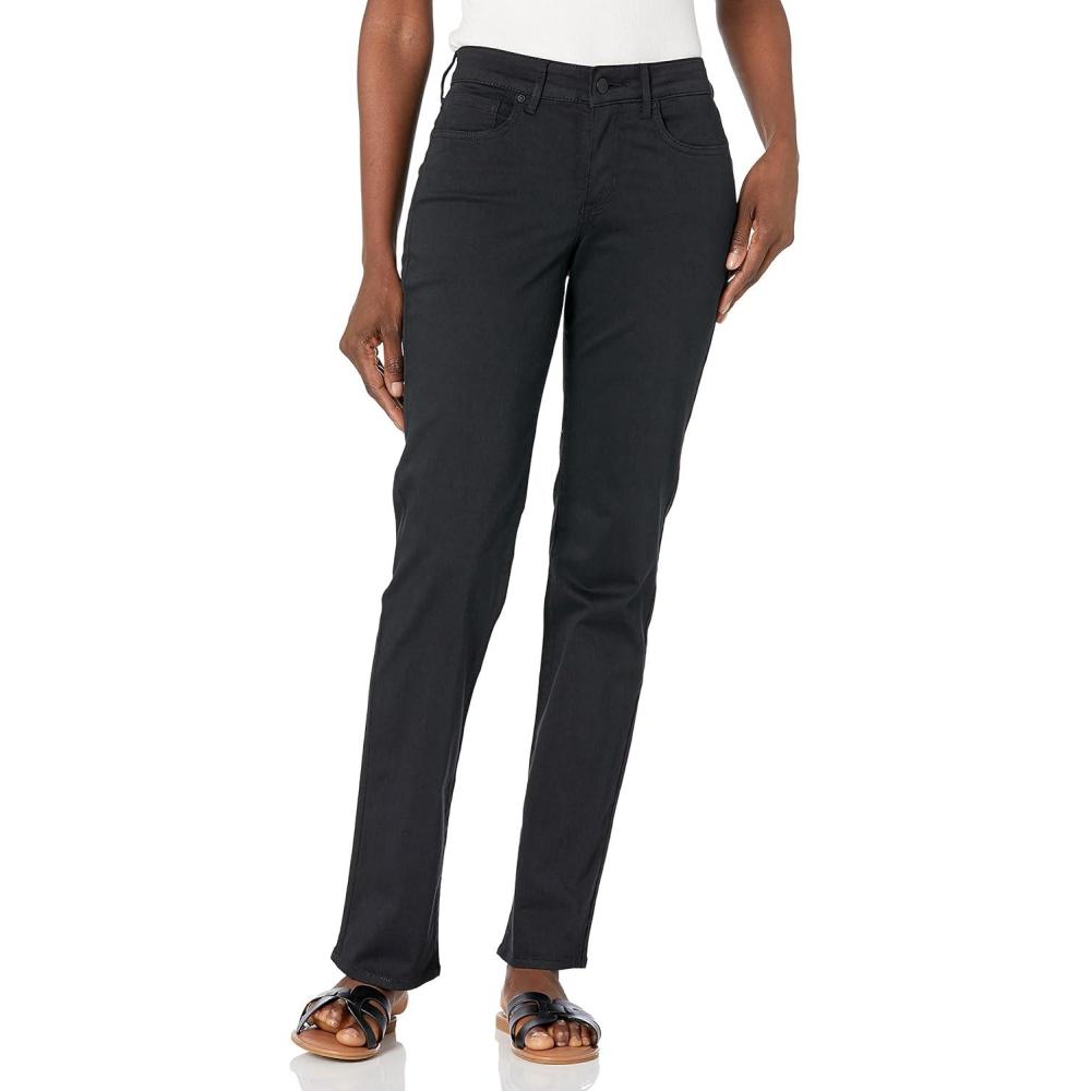 imageNYDJ Womens Marilyn Straight Denim JeansBlack 2299