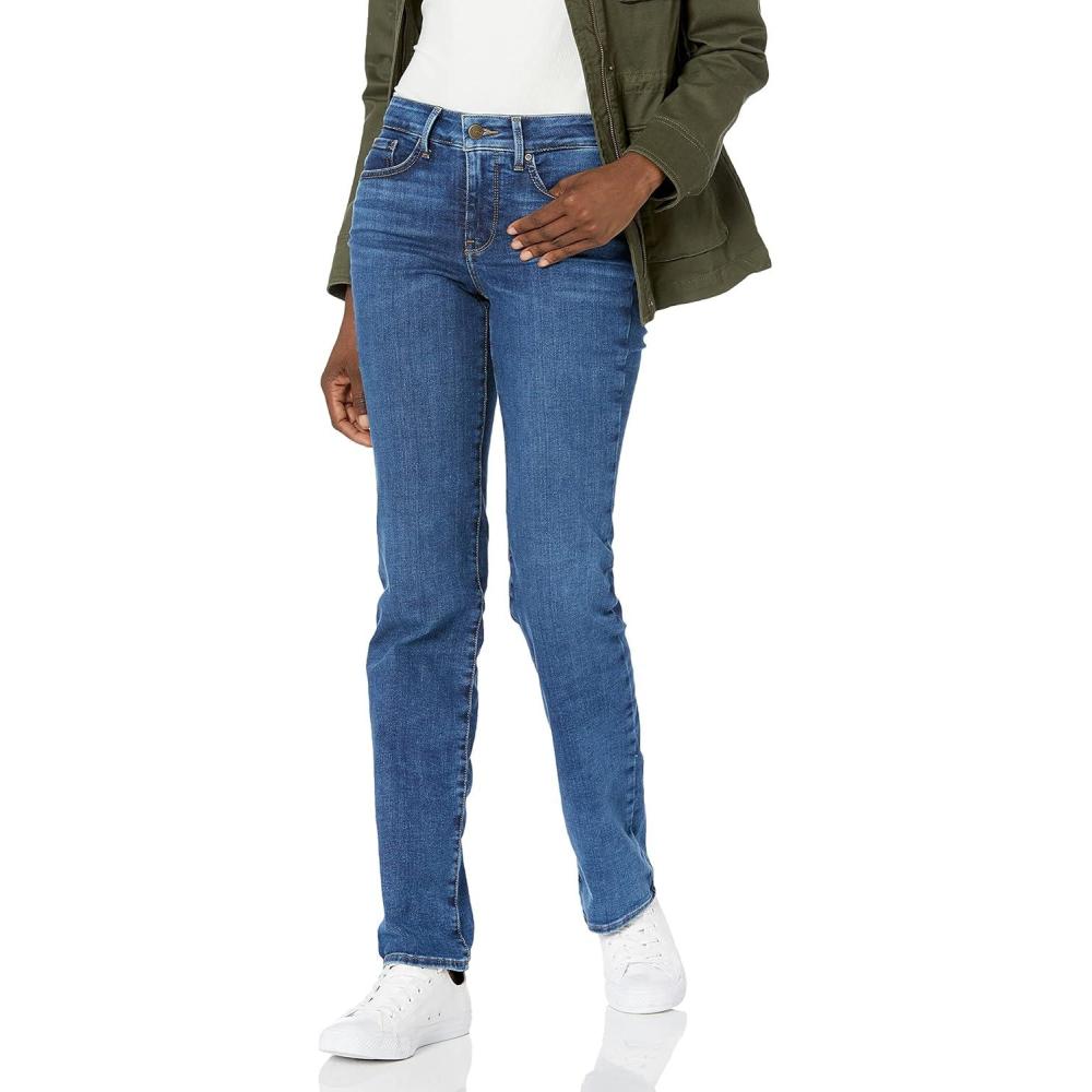 imageNYDJ Womens Marilyn Straight Denim JeansPresidio