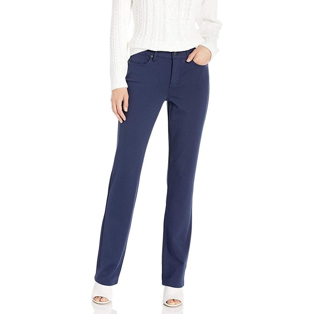 imageNYDJ Womens Marilyn Straight Leg Pants in Ponte KnitEvening Tide