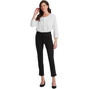 imageNYDJ Womens Betty Ankle Pants in Ponte KnitBlack