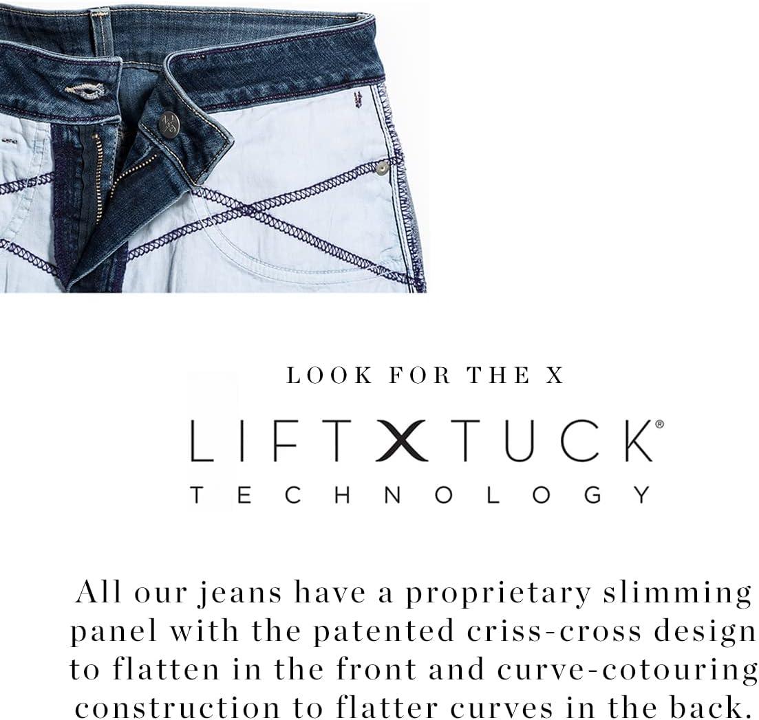 imageNYDJ Womens Petite Skinny Ankle Pullon JeansBlack