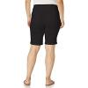 imageNYDJ Womens Plus Size Briella Roll Cuff Jean Long Slimming Denim ShortsBlack