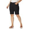 imageNYDJ Womens Plus Size Briella Roll Cuff Jean Long Slimming Denim ShortsBlack