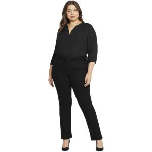 imageNYDJ Womens Size Marilyn Straight PlusBlack