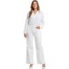 imageNYDJ Womens Wide Leg Trouser with Clean HemOptic White