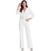 imageNYDJ Womens Wide Leg Trouser with Clean HemOptic White