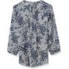 image:imageNYDJ Womens Petite Size Pintuck Pleat Back BlouseSnow Cat Forever Blue