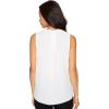 image:imageNYDJ Womens Petite Size Sleeveless Pintuck BlouseOptic White