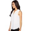image:imageNYDJ Womens Petite Size Sleeveless Pintuck BlouseOptic White