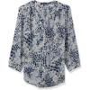 image:imageNYDJ Womens Petite Size Pintuck Pleat Back BlouseSnow Cat Forever Blue