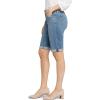 image:imageNYDJ Womens Briella Roll Cuff Denim ShortsHeyburn
