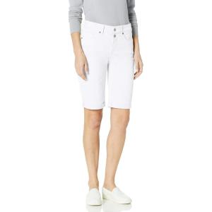 image:imageNYDJ Womens Briella Roll Cuff Denim ShortsOptc Wht