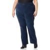 image:imageNYDJ Womens Plus Size Marilyn Straight Leg Velvet JeanPeacoat