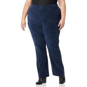 image:imageNYDJ Womens Plus Size Marilyn Straight Leg Velvet JeanPeacoat