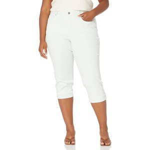image:imageNYDJ Womens Plus Size Marilyn Straight Crop Cuff JeanDesert Dew
