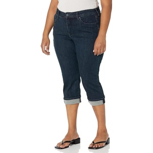 image:imageNYDJ Womens Plus Size Marilyn Straight Crop Cuff JeanTilton