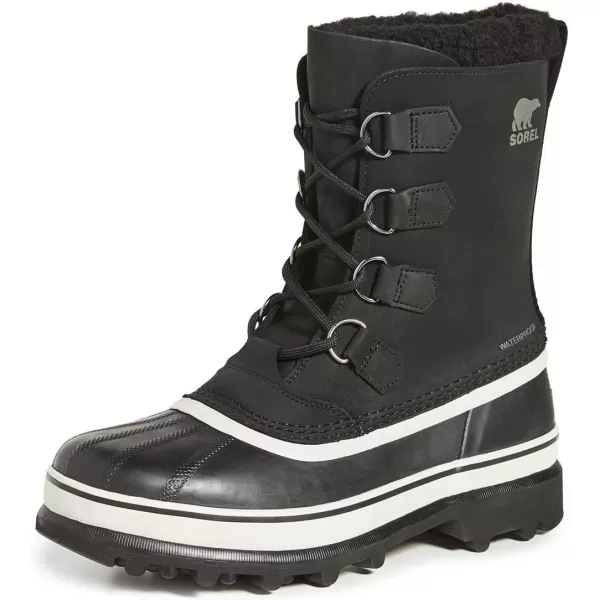 Sorel Mens Caribou Warm Lining MidCalf BootsBlack  Dark Stone